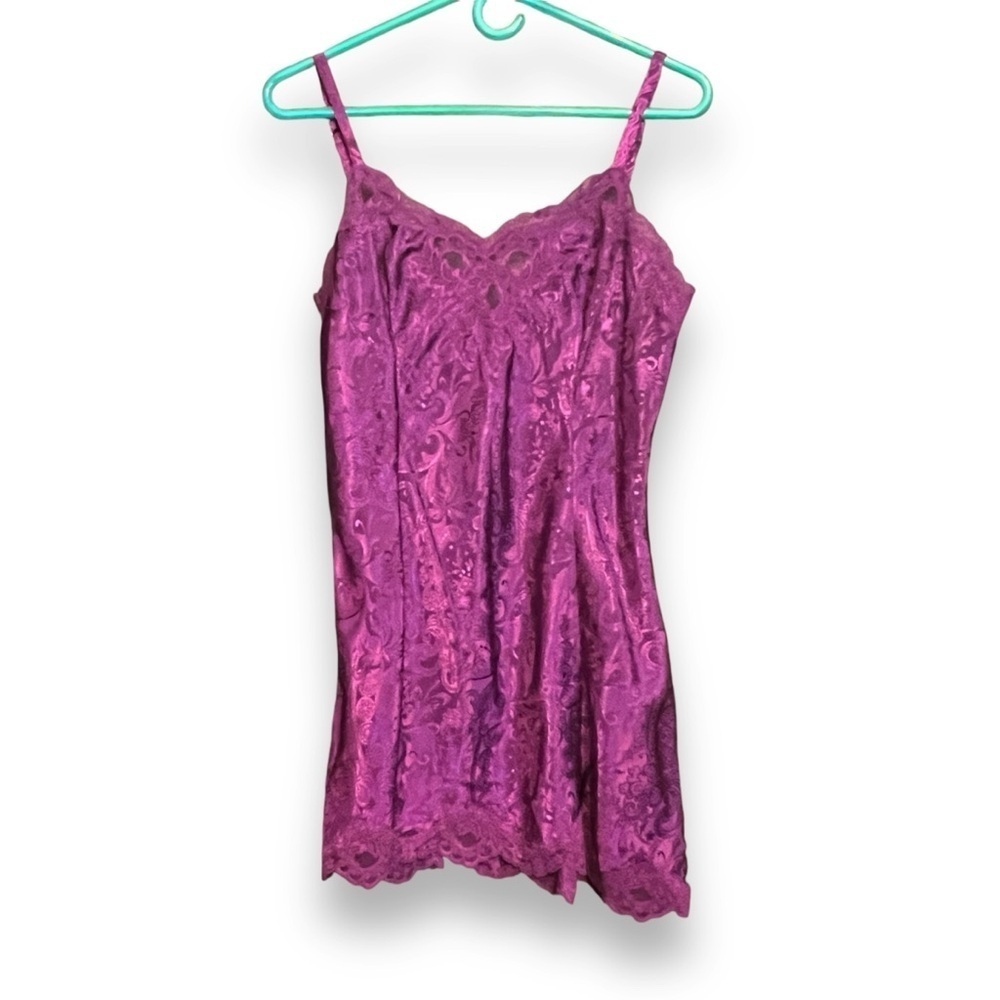 Victoria’s Secret Gold Label Purple Nighty Slip Neglige Lace Women’s Medium